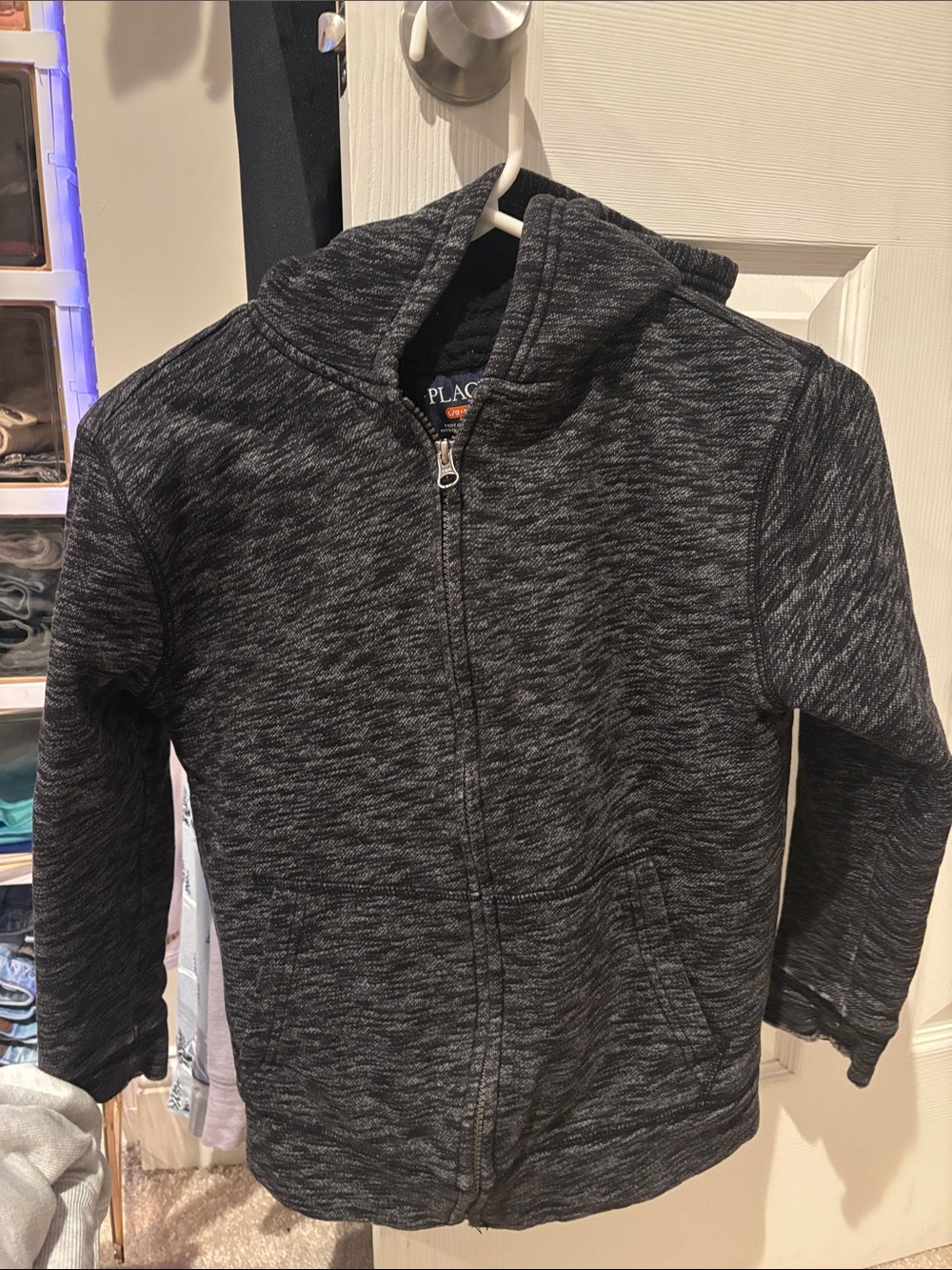 The Children's Place Charcoal Marled Zip Hoodie - Kids